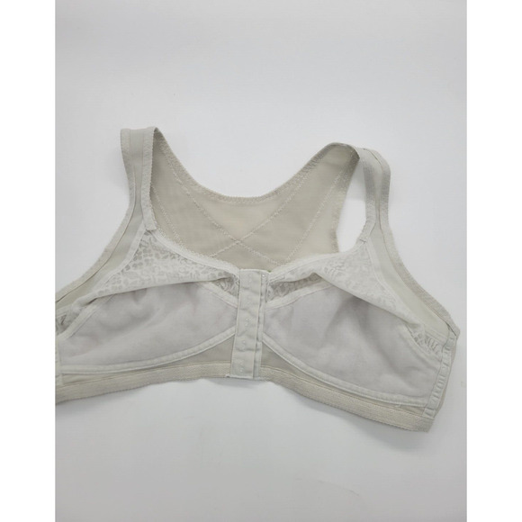 Vintage Anthony Richards Gray Floral Lace Front Closure Wire Free Bra Size 40C - Picture 9 of 9